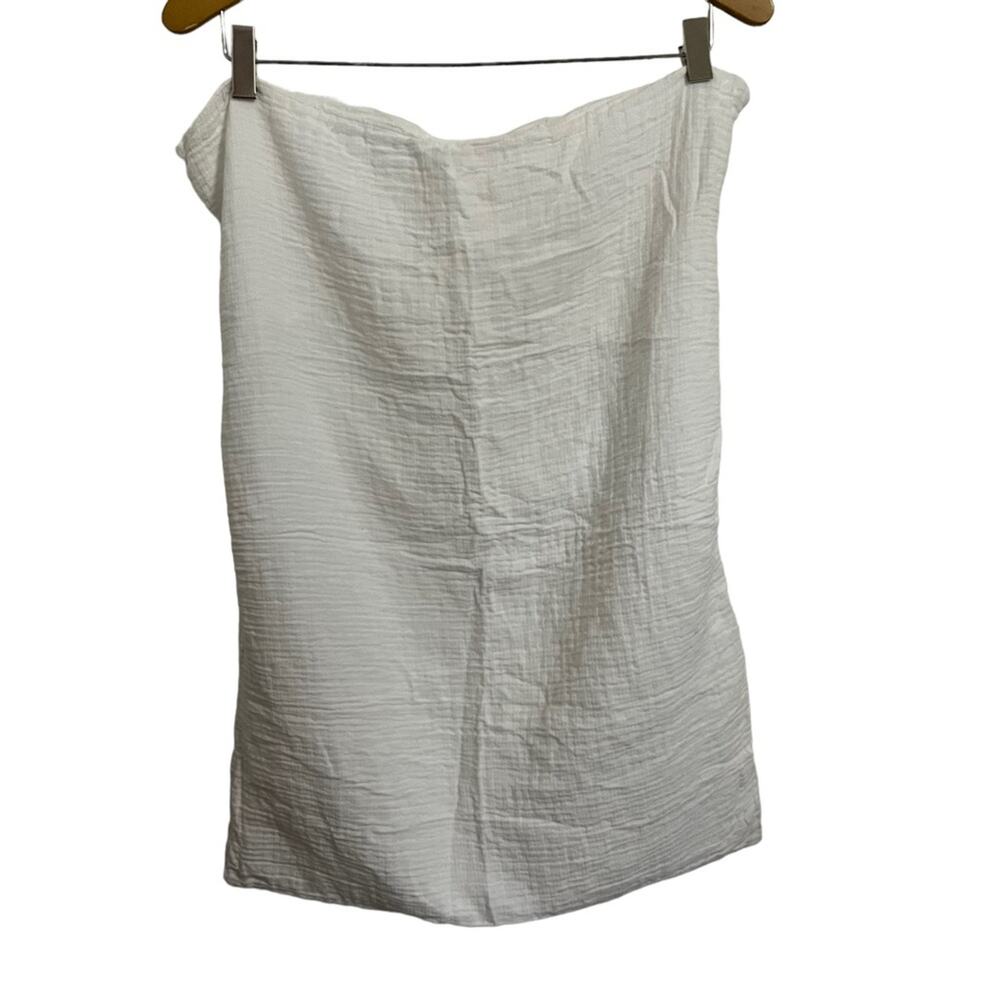 Pottery Barn Standard Size White Gauze Slub Cotton Pillowcase Sham 20 x 26 inch